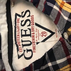 GUESS Multi-Color Plaid Cotton Shirt - Size 20